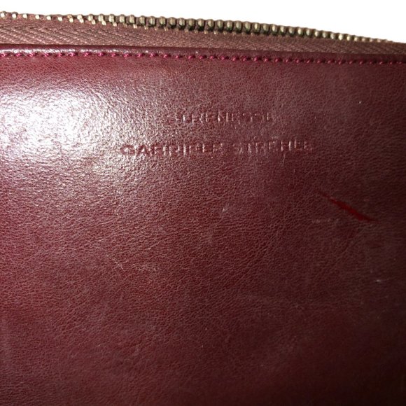 STRENESSE Gabriele STREHLE cordovan burgundy leather zip around wallet G… - Picture 2 of 6